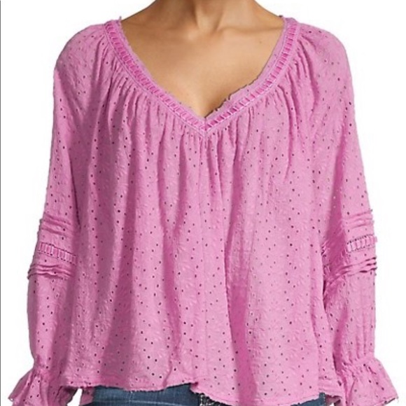 Free People Darcy Eyelet Top - Picture 2 of 14